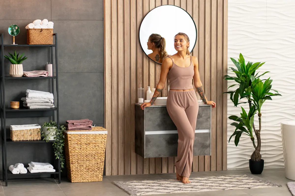 mujer-contenta-con-nuestro-baño-a-medida baños a medida en zaragoza